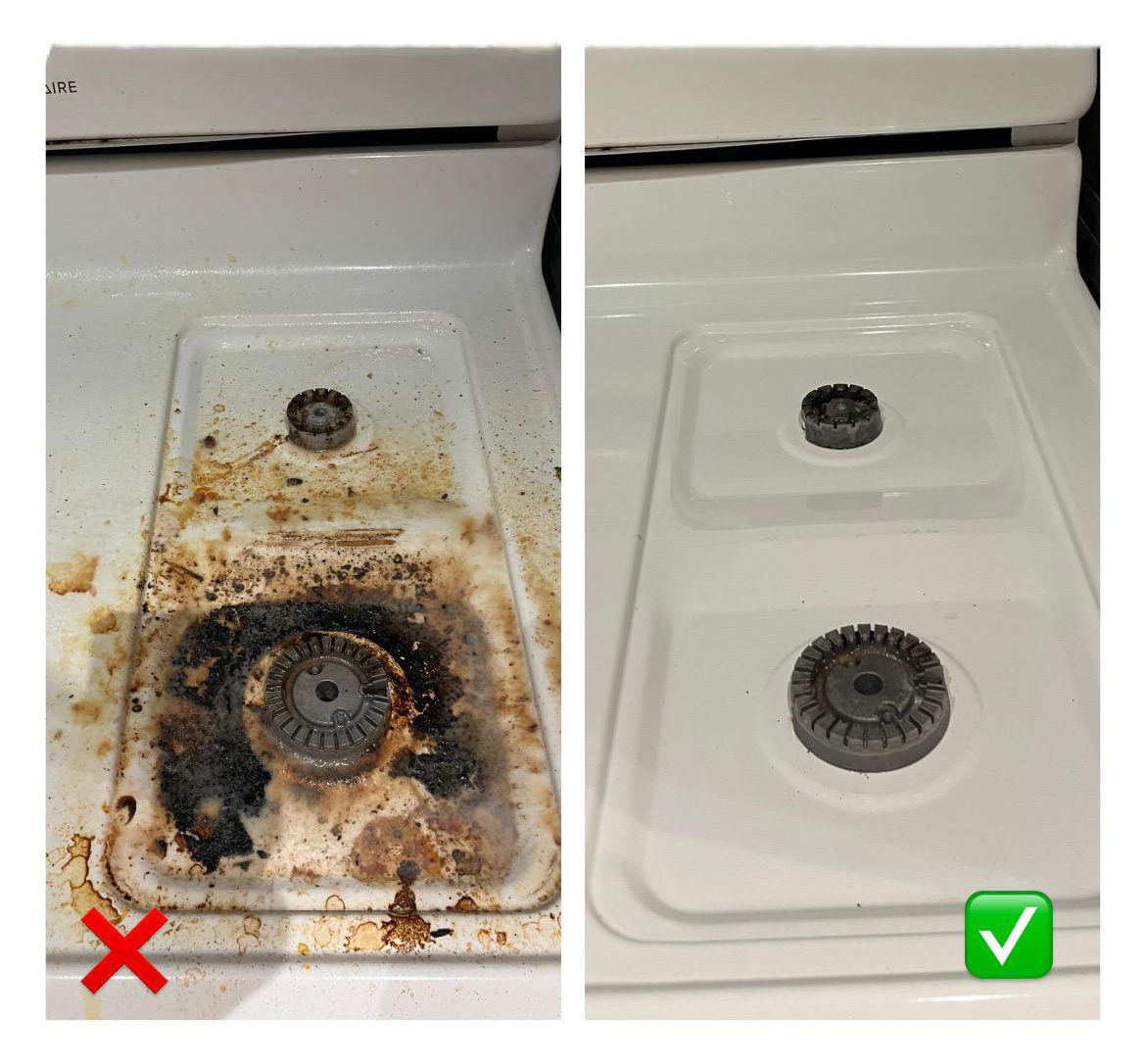 before and after cleaning