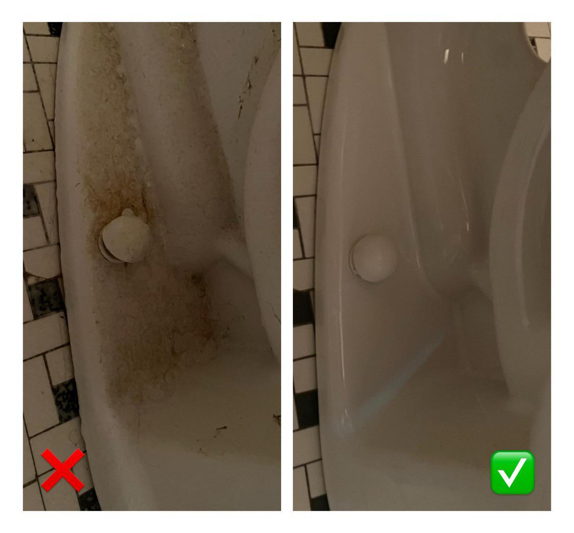 before and after cleaning